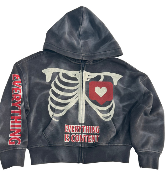 "Everything is Content" zip up